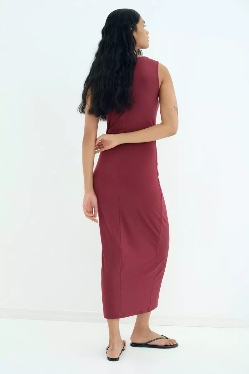 Drawstring-detail dress