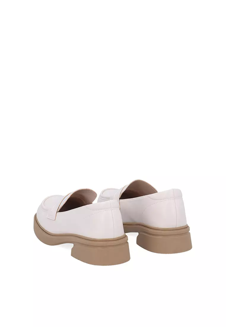 Beige Mod Line Loafers
