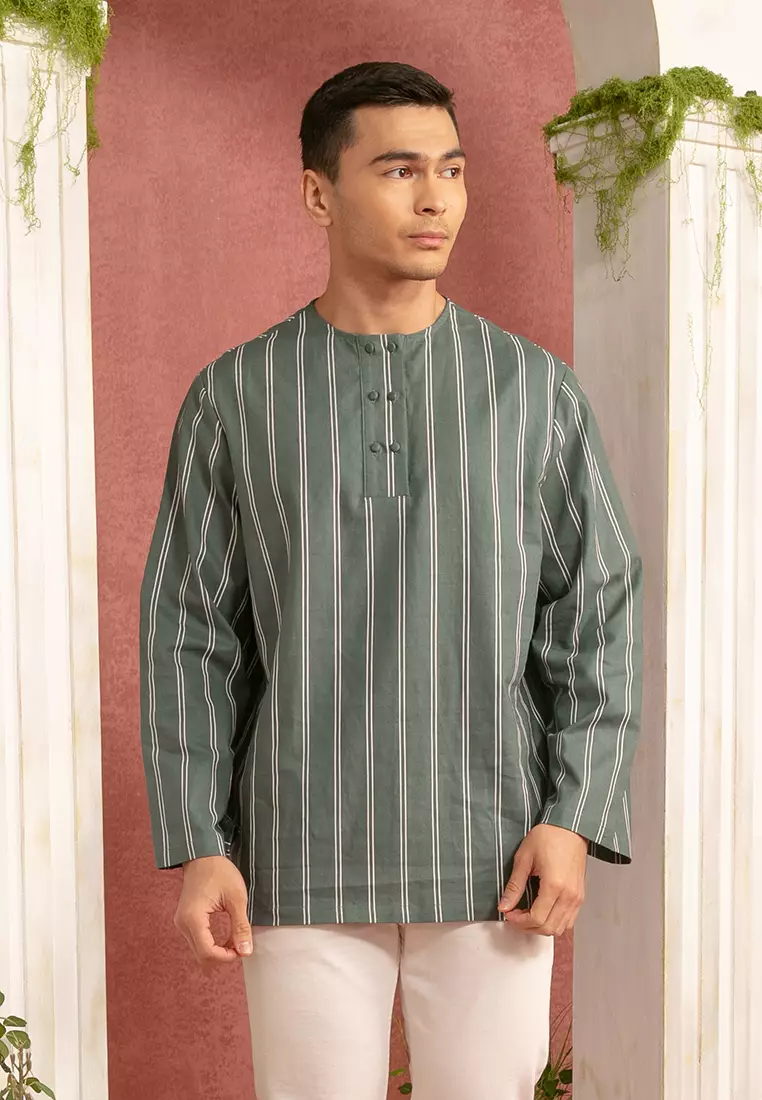 Linen Men's Striped Shirt