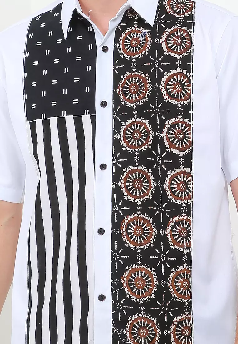 Kemeja Koko Al- Wahabu Stand Collar Shirt Lengan Pendek