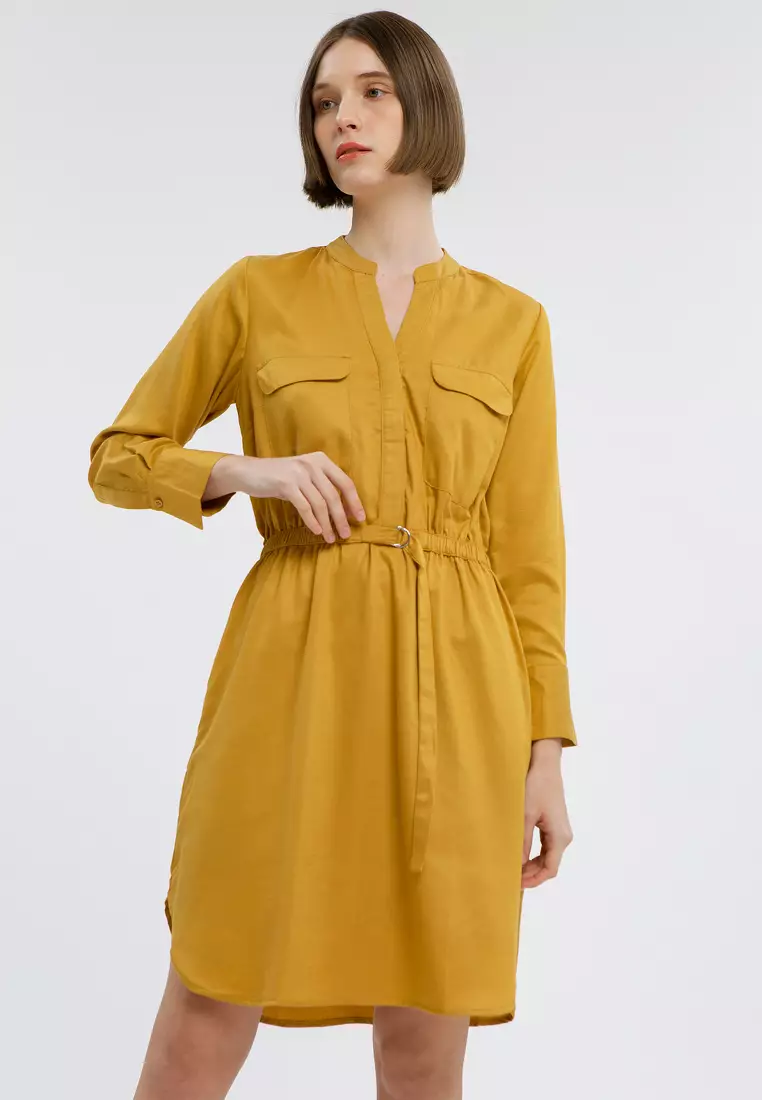 Jual Minimal Minimal Anneke Dress Honey Mustard Original 2023 | ZALORA  Indonesia ®