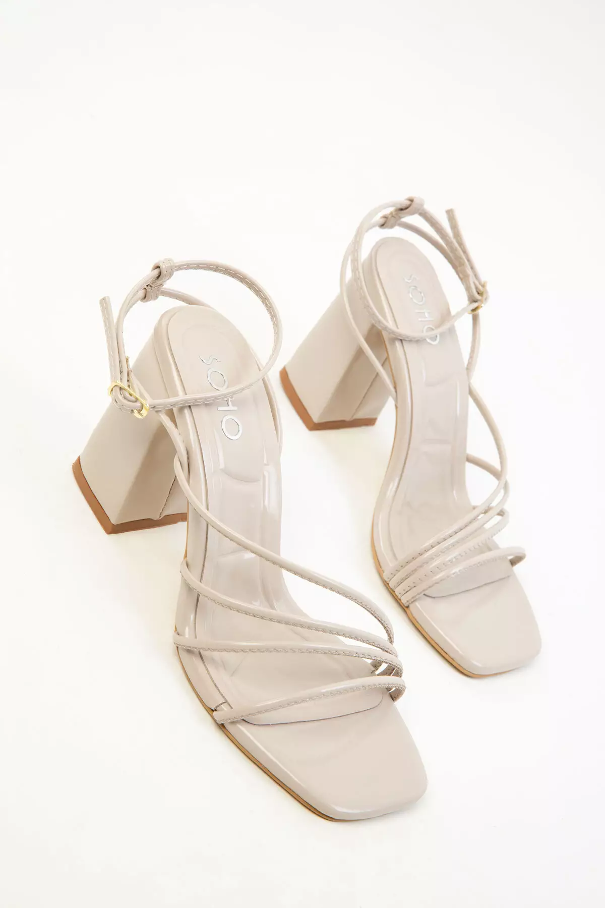 Mink Patent Leather Women's Classic Heeled Shoes 20282