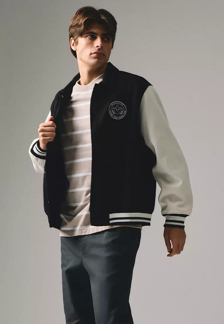 Regular Fit Basic Stripe T-Shirt In Heavy Jersey