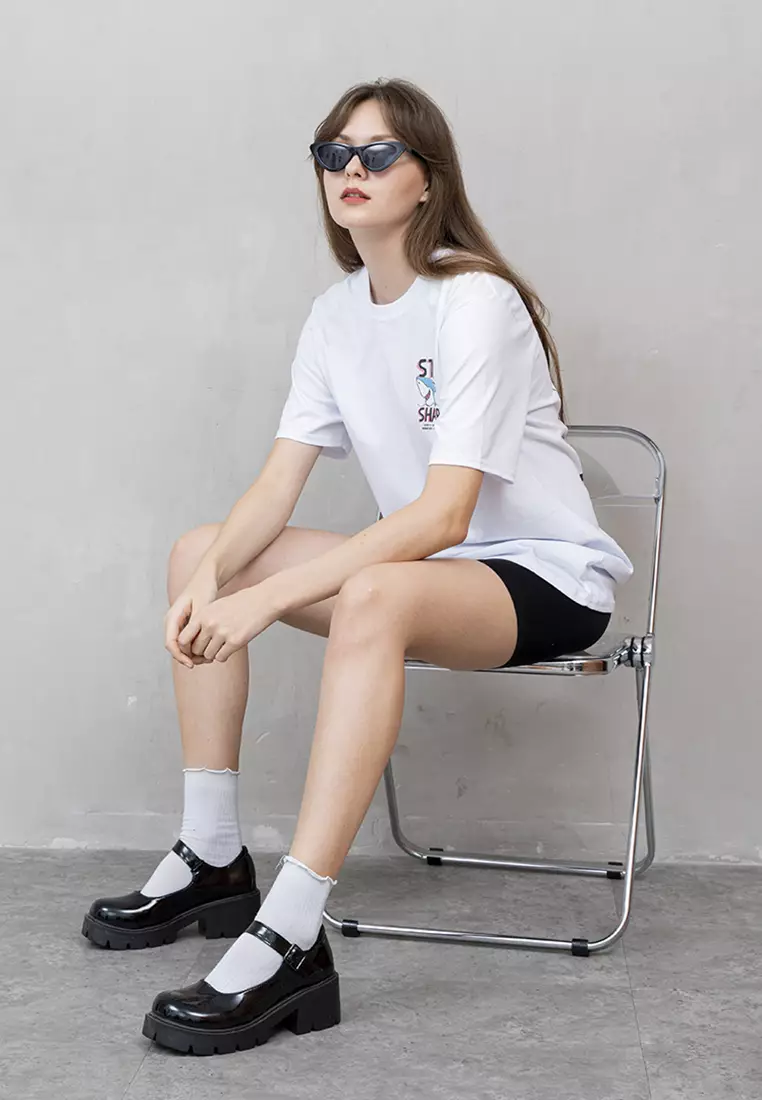 Kaos cotton combed lengan pendek wanita putih houseofcuff stay sharp