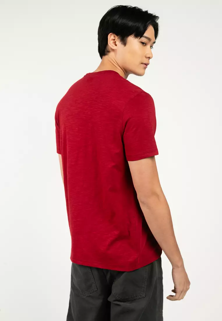 Logo Slub Cotton Tee - BOSS Orange