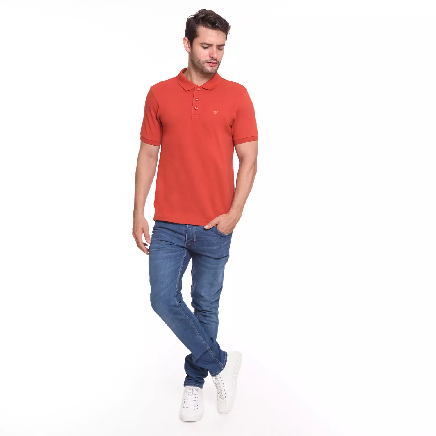 Country Fiesta Men's Polo Shirt PPLXS01988 Dark Tangerine