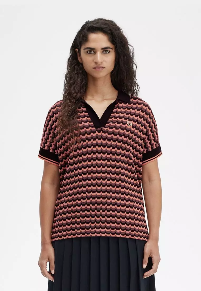 超美品　FRED PERRY / Jacquard Knitted Tank FRED PERRY Jacquard Knitted Tank