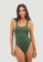 1 People green Saint Tropez Ruffled One-Piece Swimsuit in Seaweed DAE8EUSC449D81GS_1