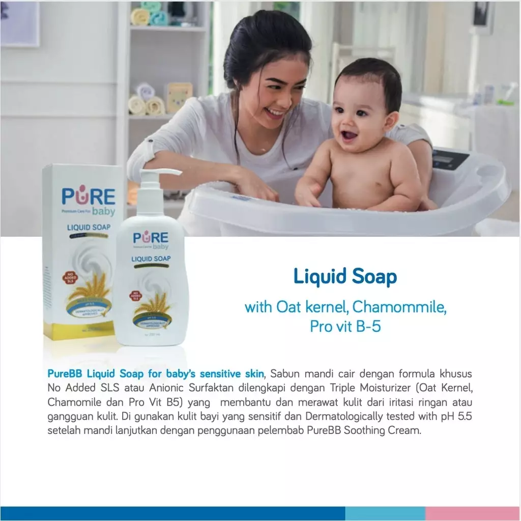Pure BB Liquid Soap Sabun Bayi Kulit Sensitif - 80 ml PureBaby Pure Baby