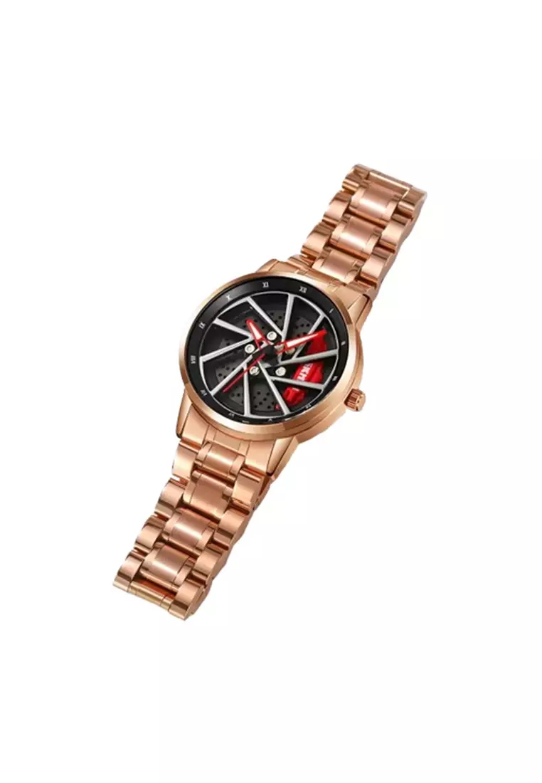 Jam Tangan Analog Pria Elegant B ORIGINAL - Rose Gold