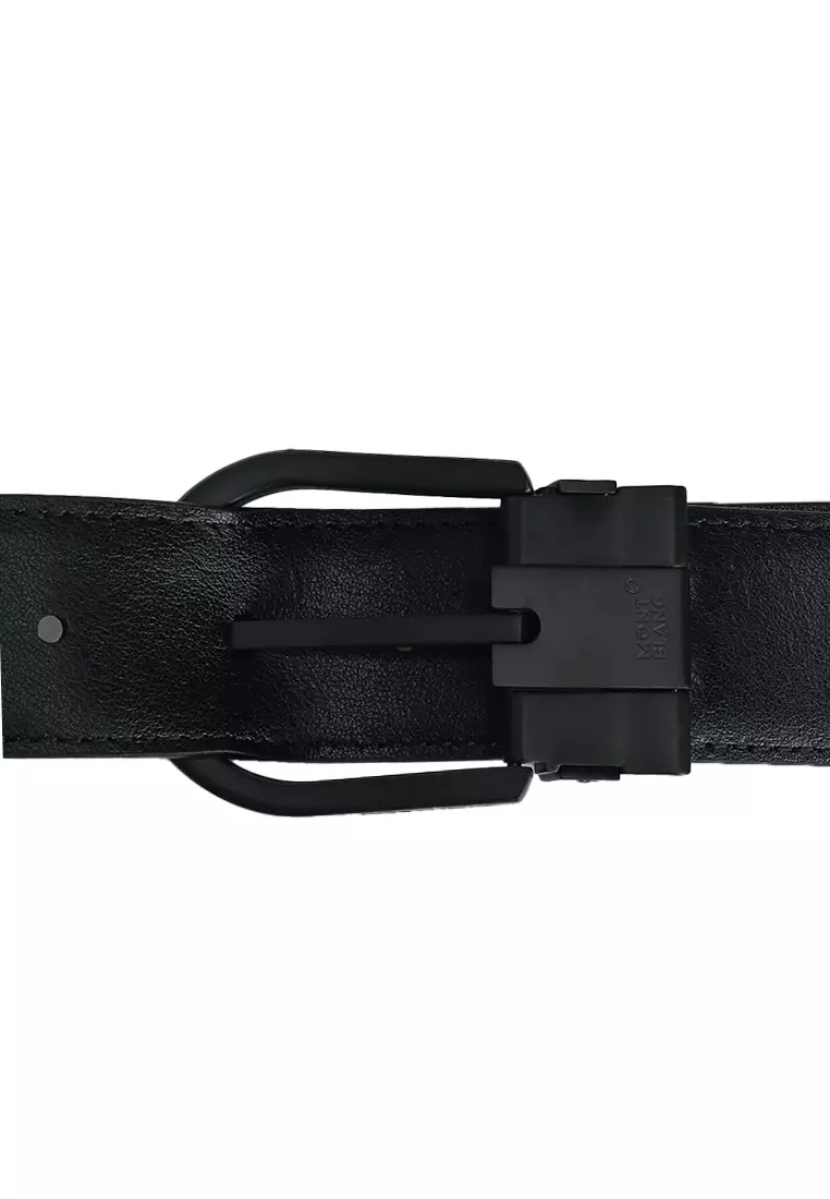 Horseshoe Buckle Leather Belt 35mm (tr)