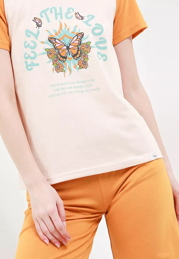 Pyjama Baju Tidur Short Sleeve Short Pants Sleepwear