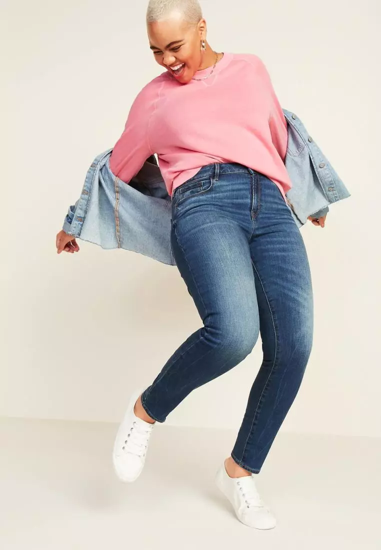 Mid-Rise Dark-Wash Pop Icon Skinny Jeans