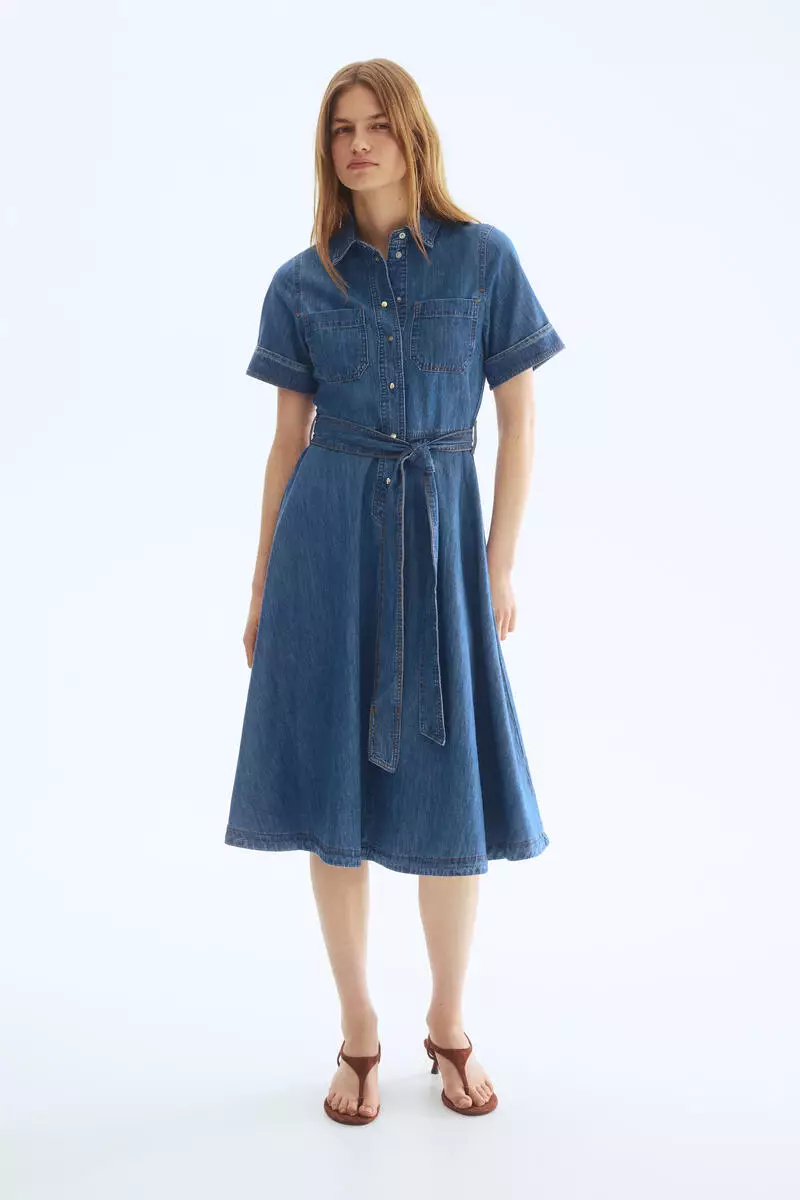 Denim shirt dress