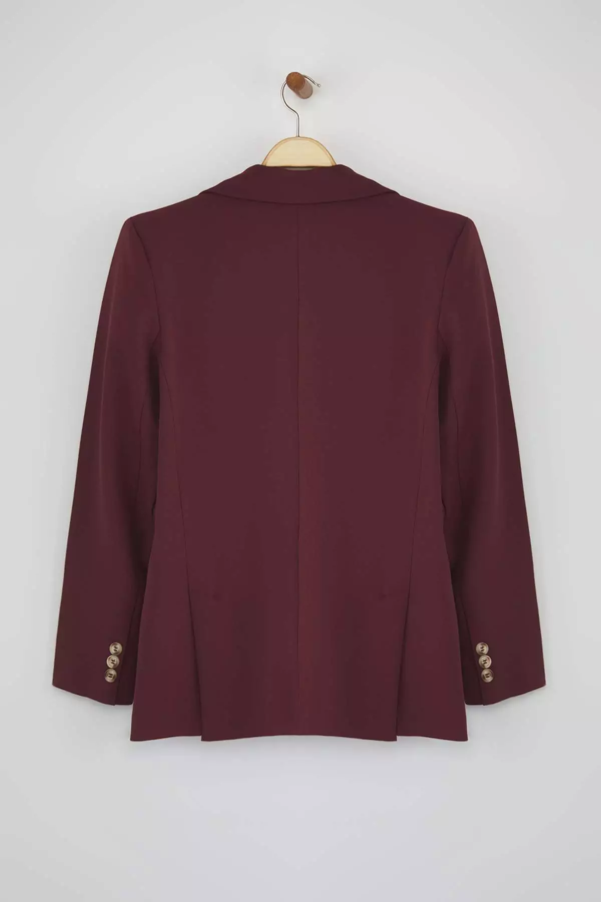 Limited Edition Burgundy Regular Lined Woven Blazer Jacket Twoaw23Bc00132