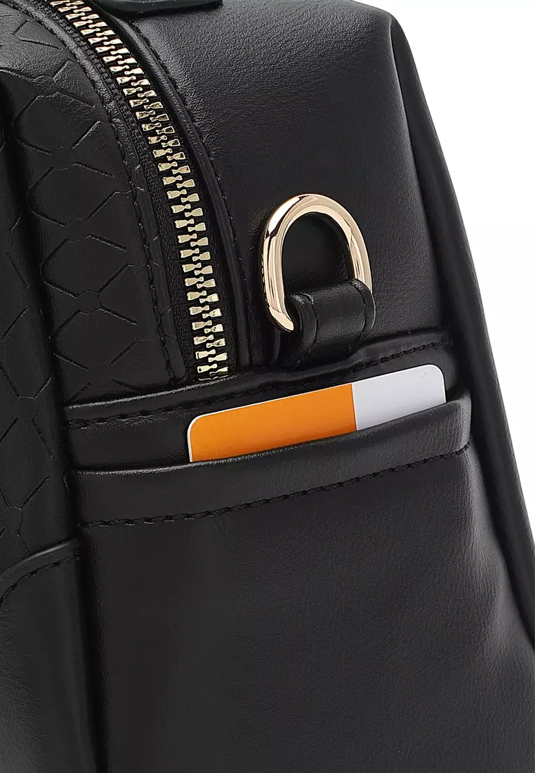 Women's Top Handle Bag / Sling Bag / Crossbody Bag - Black