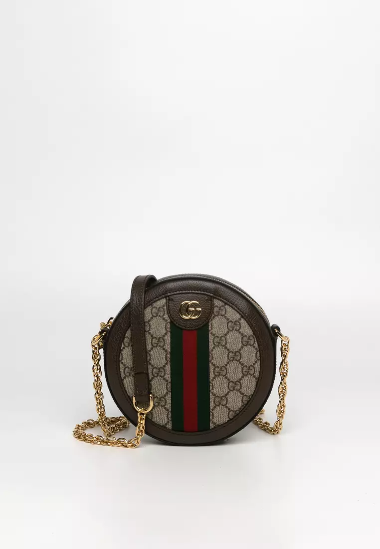 Beige Ophidia mini GG Supreme-canvas top-handle bag, Gucci