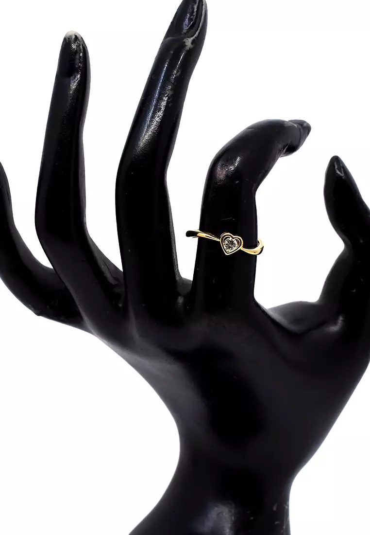 18K Yellow Gold Lady Ring with Diamonds