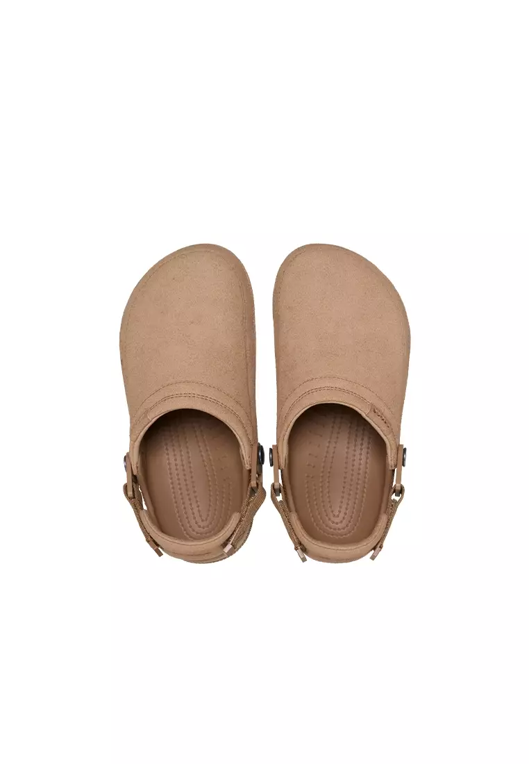 Classic Crafted Vegan Suede Clog in Milk Chocolate