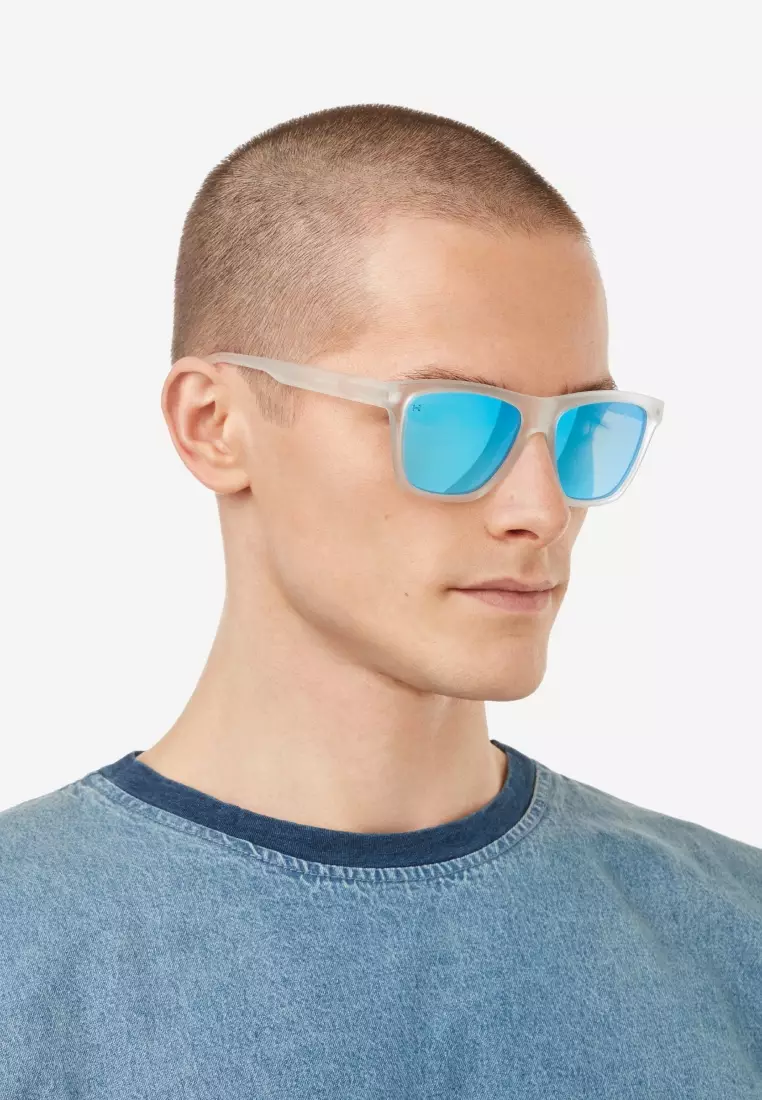 One Ls Raw - Polarized Air Matte Blue Sunglasses for Men and Women, Unisex. Official Product designed and Made in Spain