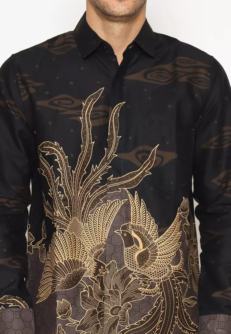 Aksa Batik Pria Kemeja Panjang Javier Julia