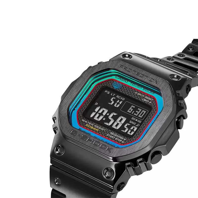 Jam Tangan Pria Casio G-Shock GMW-B5000BPC-1DR Full Metal 40th Anniversary Spectrum Style Black St. Steel Band