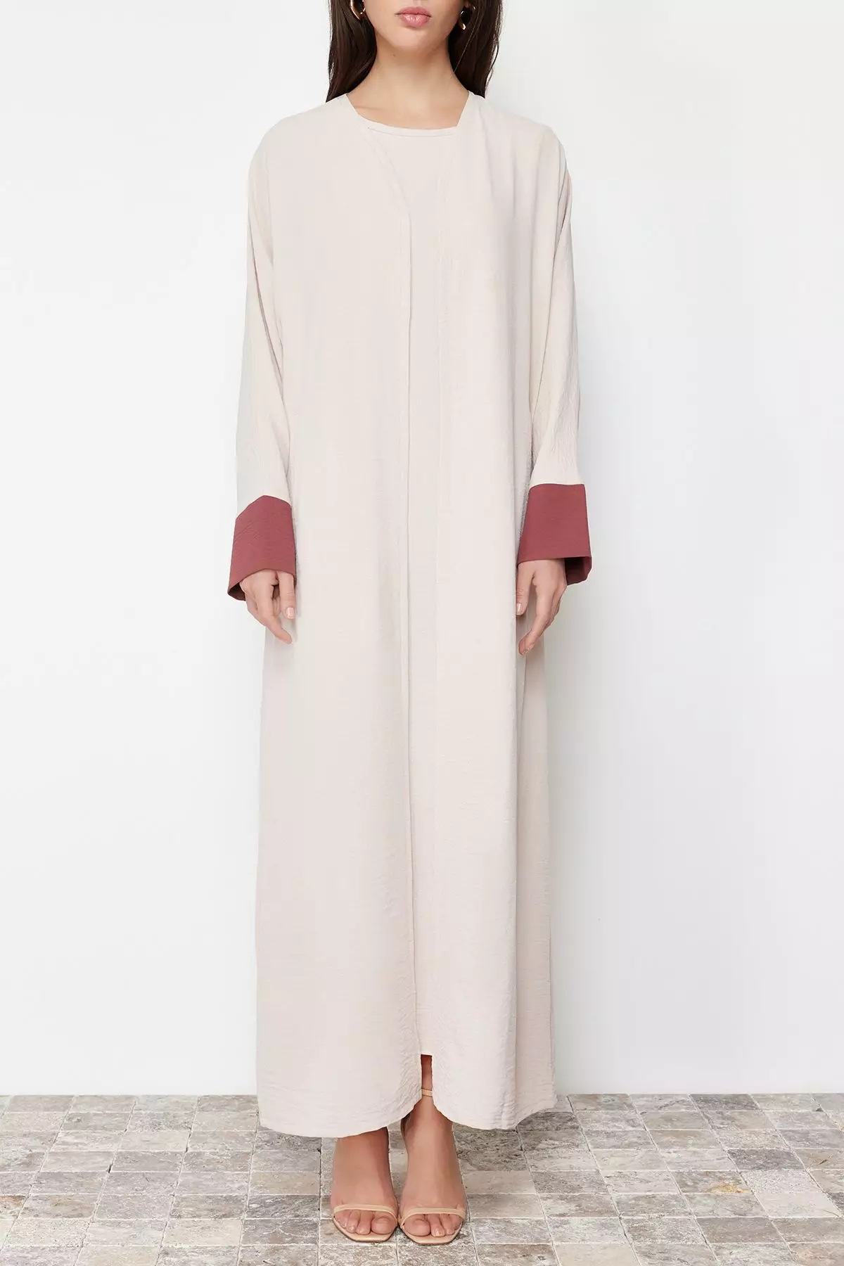 Modest Color Block Abaya 2-Piece Set