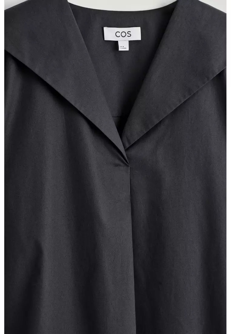 SAILOR-COLLAR COTTON MINI DRESS