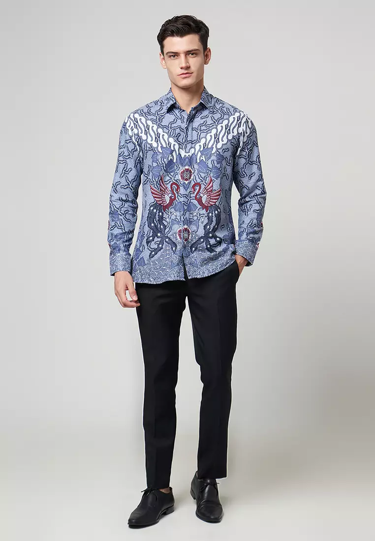 Exclusive Slimfit Garvita Kemeja Batik Pria Lengan Panjang