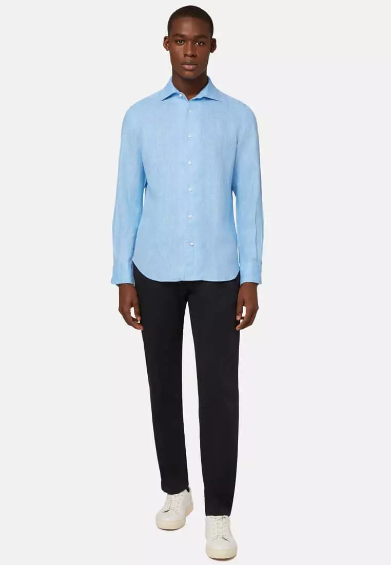 Classic fit linen outlet shirt