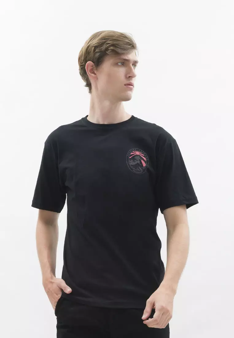 Kaos hitam t shirt polos houseofcuff motif Surfing READY HINGGA 4XL