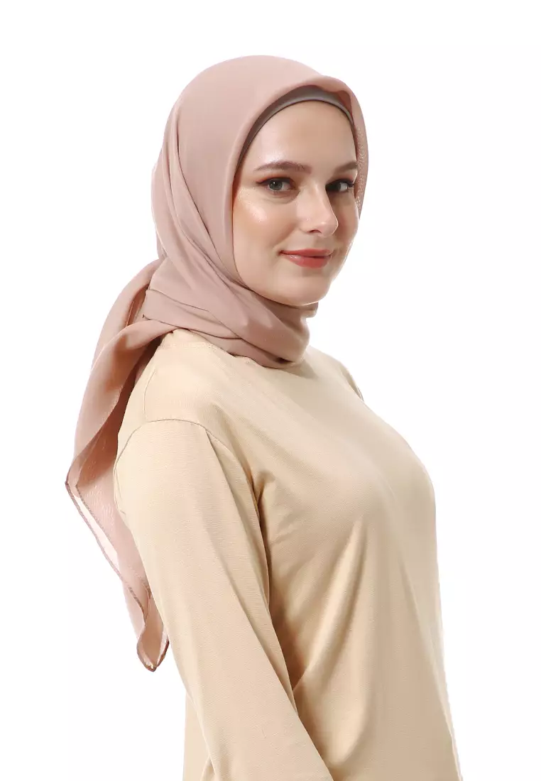 Vierra Jilbab Segiempat Paris Polos Premium Best Style - Soft Milo