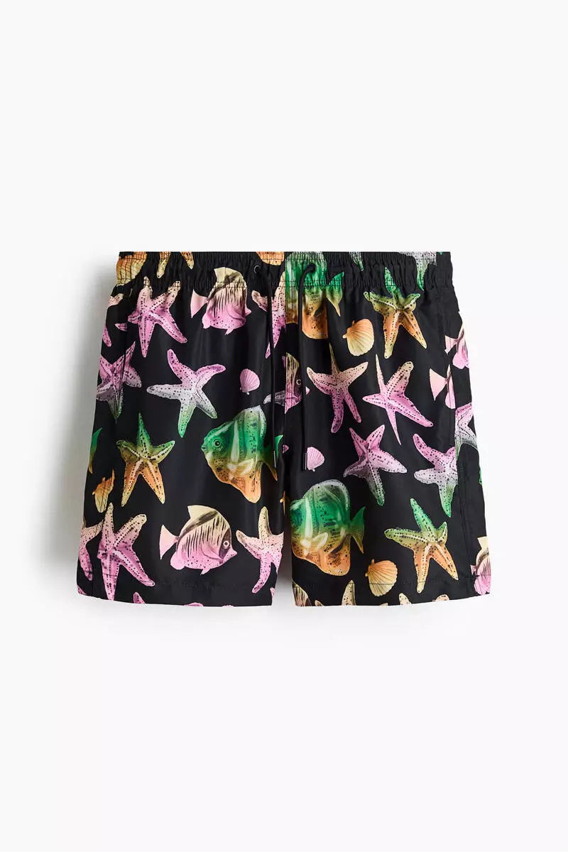 Patterned swim shorts