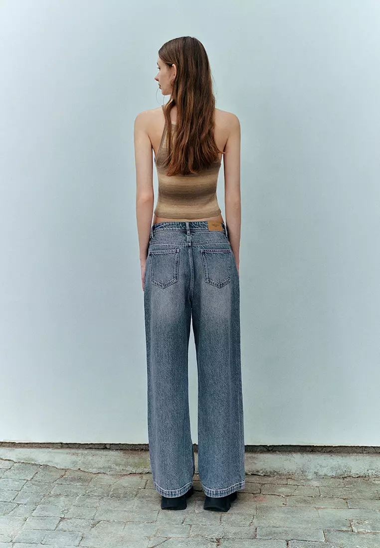 Retro Hot Girl Gradient Design Short Slim-fit Knit Vest