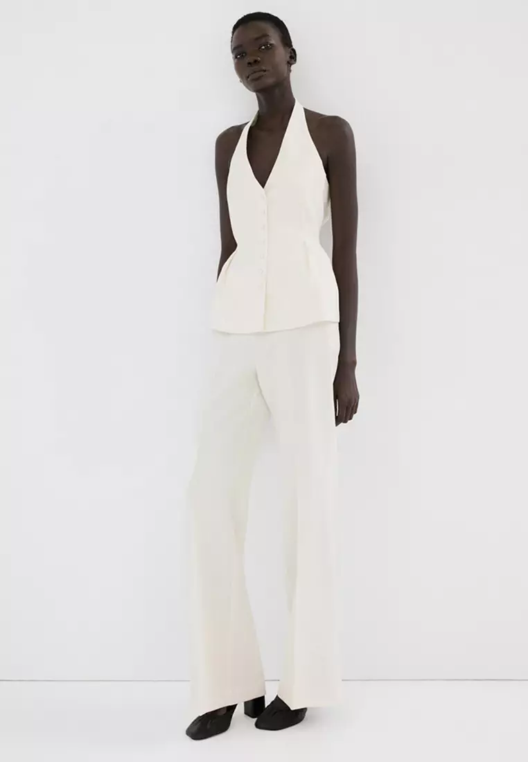 Peplum Top With Halter Neck