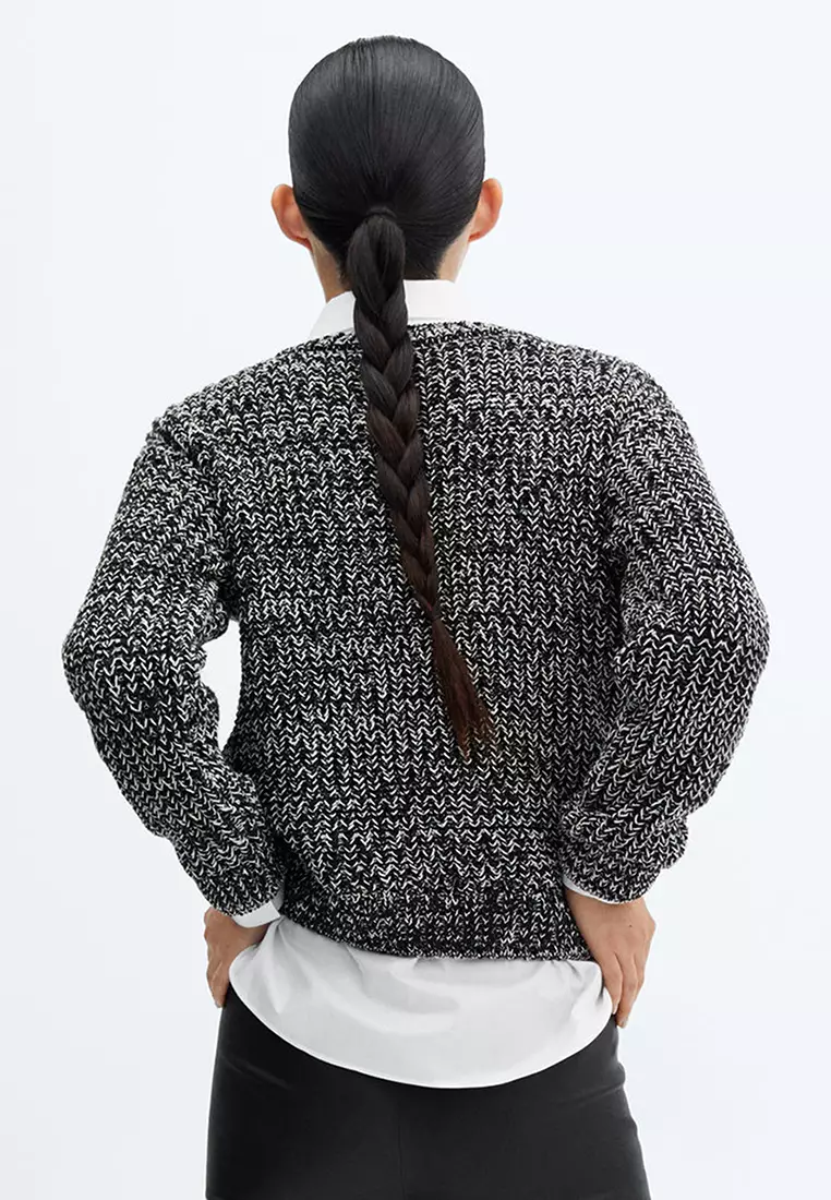 Mottled Round-Neck Sweater