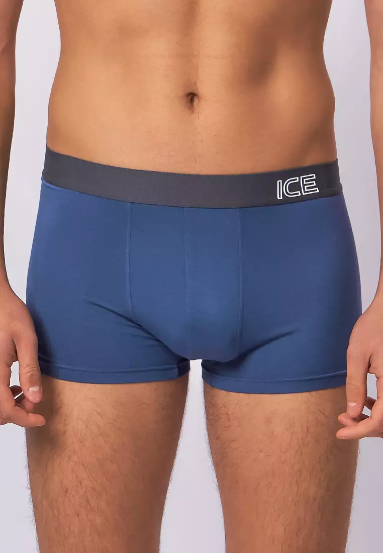  Ice Men Viscose With Spandex Men's Boxer Briefs Dusty01 - Dark Denim(Single Pack)