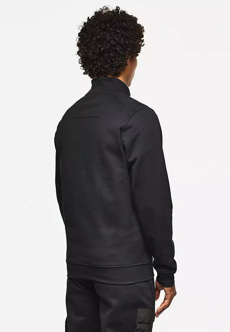 MENS BLACK KRAVIZ 1/4 ZIP WITH PARACHUTE OVERLAY