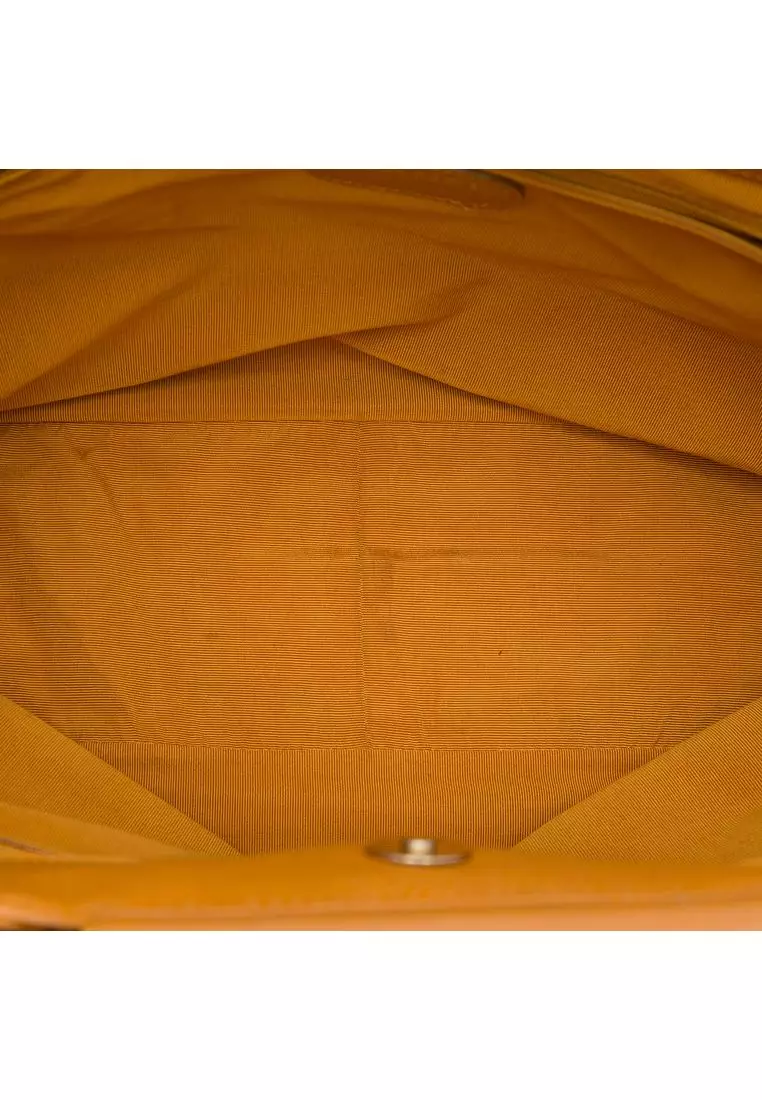 Pre-Loved Chanel Cc Caviar Wood Top Handle Tote