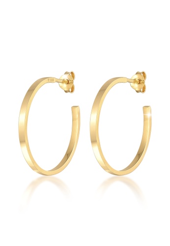Elli Jewelry gold Earrings Creoles Basic PlaGold Plated 0892BAC81270A0GS_1