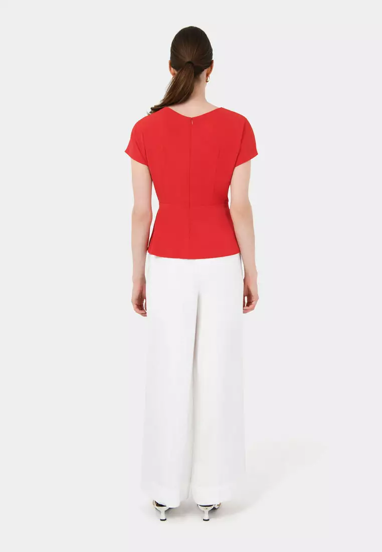 Bonnie Gathered Peplum Top