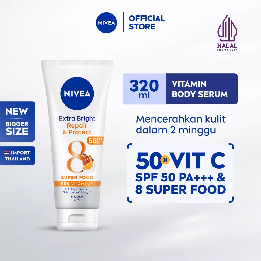 NIVEA Extra Bright Repair & Protect SPF50 Body Serum 320ml