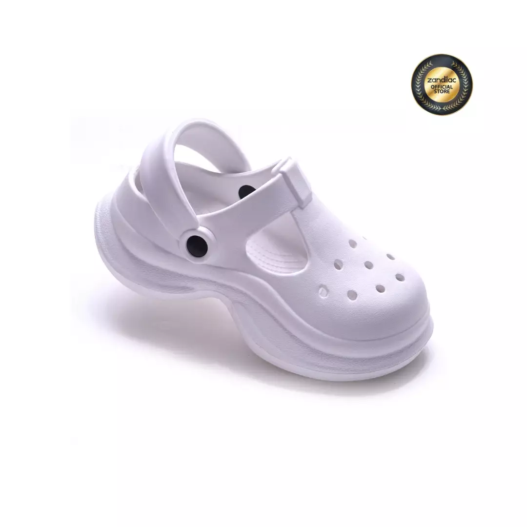 ZANDILAC - SANDAL WANITA DEWASA AT230162WD - PUTIH  full karet
