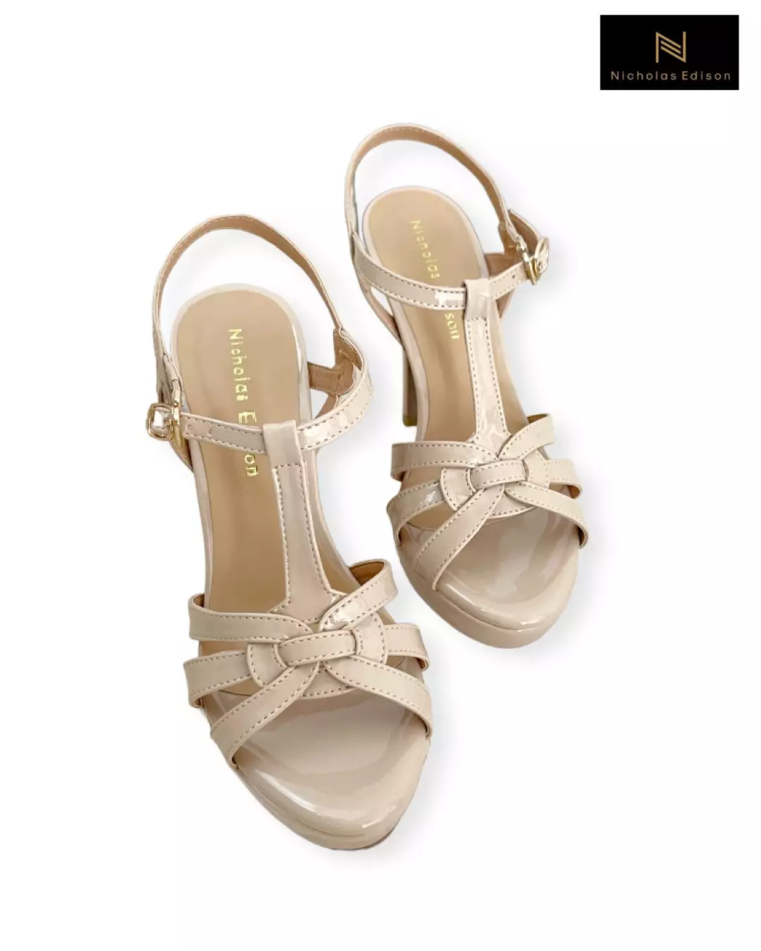 Nicholas Edison Heel Caroline Beige