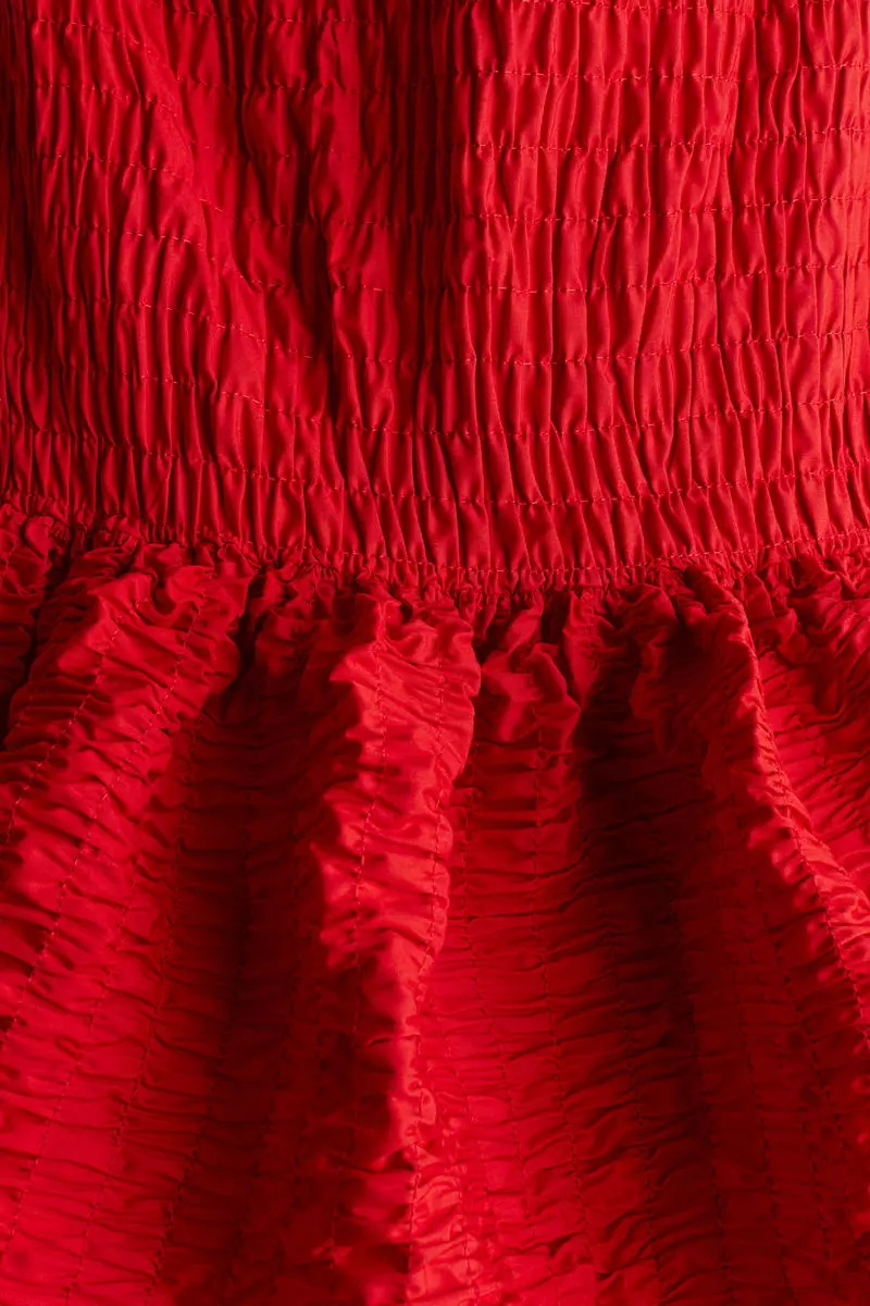 Smocked bandeau dress