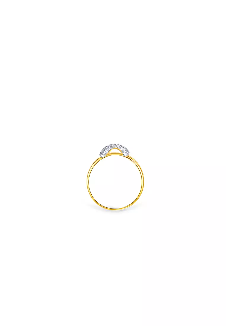 375/9K Gold X Ring C84
