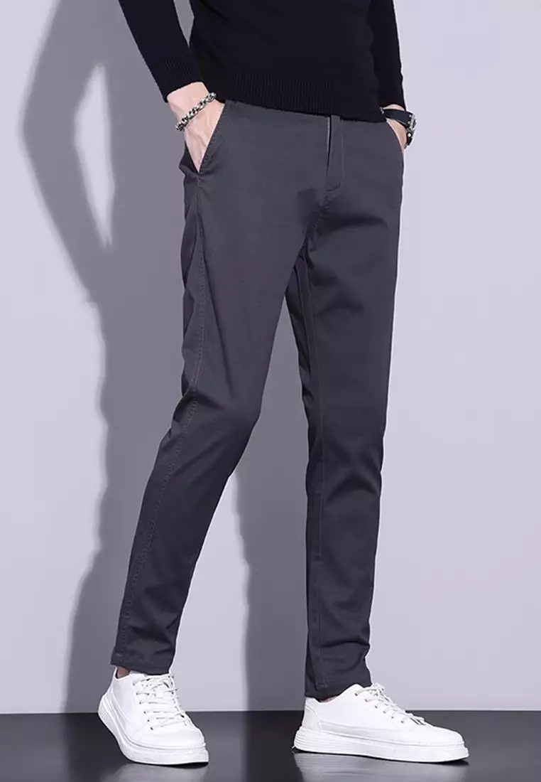 型男直腳斜布褲