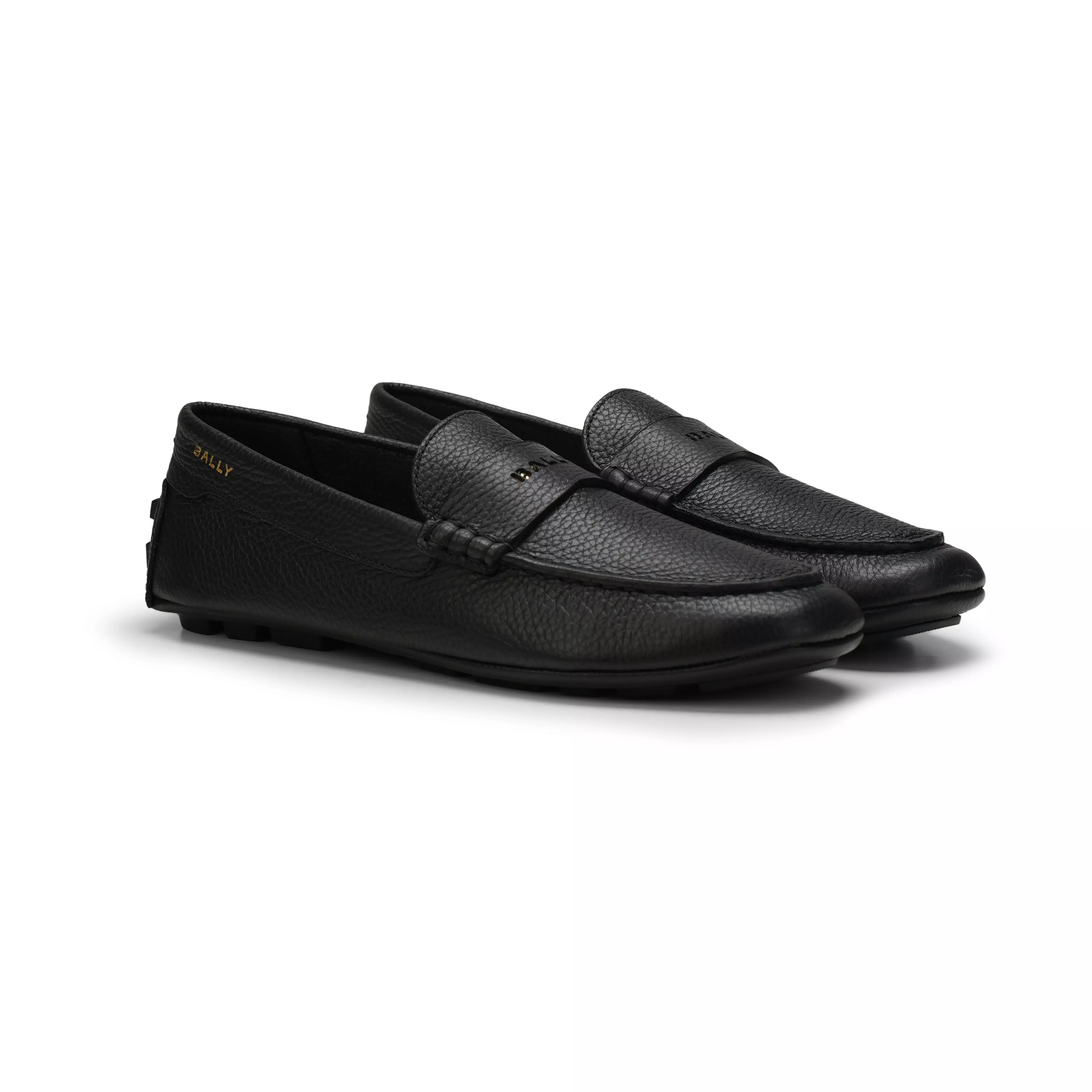 Bally Kelys-U Grained Leather Loafers - Black