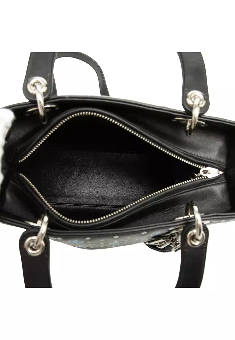 Buy Dior Pre-Loved Dior Medium Calfskin Embroidered Flower Lady