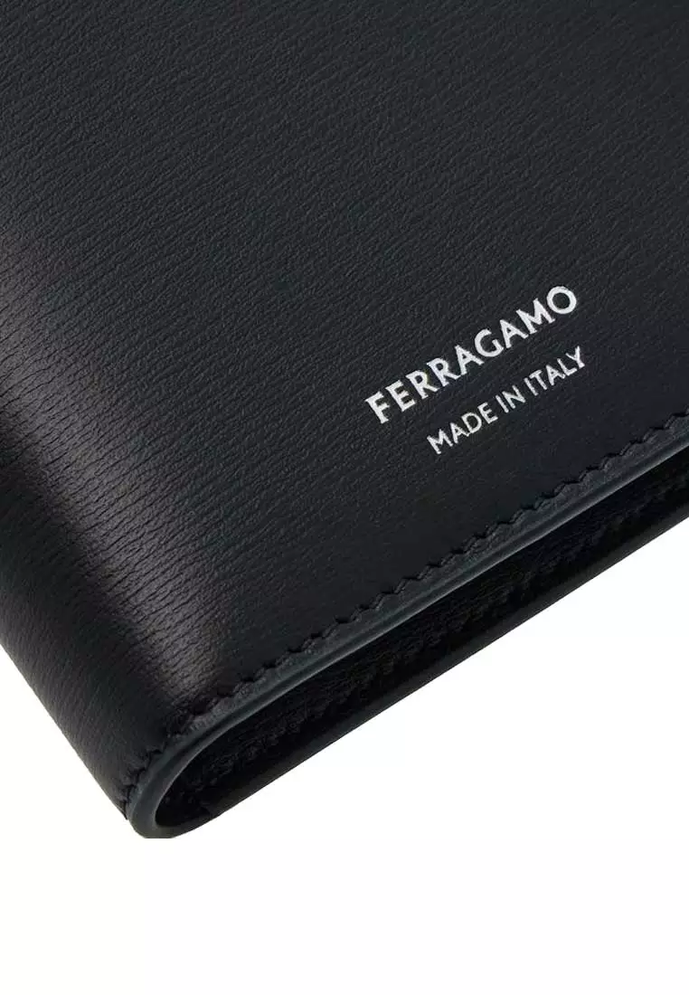 Classic Men's Leather Slim Long Bifold Wallet Black 770106